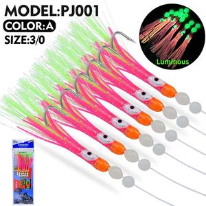 Ensembles <span class=keywords><strong>de</strong></span> pêche Sabiki au calamar lumineux pour la pêche en eau salée avec 6 hameçons pour la pêche commerciale - Product Image 4