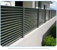 Panneaux de clôture d'auvent en aluminium d'extérieur de conception moderne Panneaux de clôture à lamelles en alliage d'aluminium durables