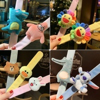 Mignon Tournesol Couple Bracelet pour Enfants Femme Doux Snap Anneau En Peluche Décoration Utile Jouets Cadeau Créatif Clap Clap