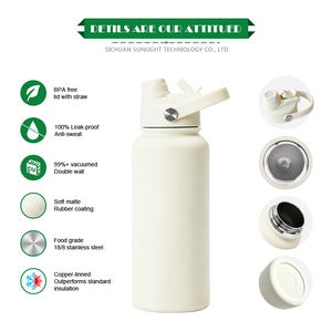 Botella Térmica de Acero Inoxidable con Certificación LFGB, Pared Interior Recubierta de Cobre, Revestimiento Suave al Tacto, con Tapa 2 en 1 - Product Image 3