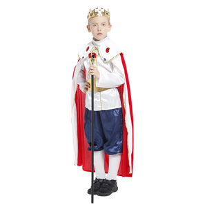 Costume de roi pour enfants, costume de prince pour Halloween, vêtements de fête, cape, bandeau, ceinture, vente chaude - Product Image 5