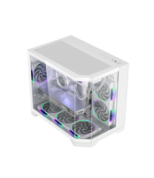 AntarcChill New Custom White Micro ATX Computer Cases Towers RGB Gamer PC Cabinet Chassis Desktop Casing Gaming PC Case