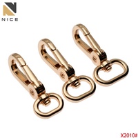 Mousqueton pivotant en métal, fermoir à gâchette en alliage de zinc, accessoires pour laisse de chien et sangle de sac à main, vente en gros