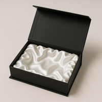 Maßgefertigte Luxus-Geschenkboxen in Schwarz und Rosa für Valentinstag, Starre Schachteln mit Prägung aus Recyclingmaterialien und Magnetverschluss für Schuhe