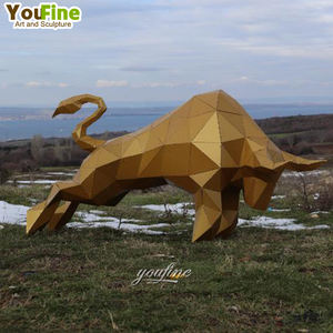 Esculturas <span class=keywords><strong>de</strong></span> toros <span class=keywords><strong>de</strong></span> <span class=keywords><strong>acero</strong></span> inoxidable <span class=keywords><strong>de</strong></span> gran tamaño, diseño popular para decoración <span class=keywords><strong>de</strong></span> parques públicos. - Product Image 2