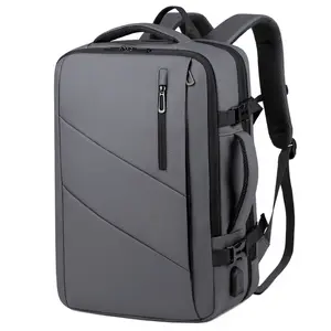حقيبة ظهر بتصميم جديد للرجال مقاومة للماء حقائب كمبيوتر مزودة بمنفذ USB ذات سعة كبيرة حقيبة سفر مناسبة للخروج