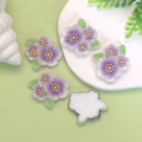 Cabochons en résine à dos plat motif fleur de pêcher 25 mm pour scrapbooking, bijoux DIY, accessoires de décoration artisanale, décoration de coque de téléphone