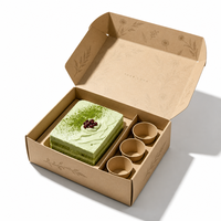 Boîte en papier kraft personnalisée, carton alimentaire pliable pour l'emballage de gâteaux d'anniversaire et de cadeaux