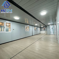 Maison conteneur préfabriquée extensible de 40x20 pieds, type Villa ou unité d'habitation complémentaire, mobile et portable, avec 2, 3, 4 ou 5 chambres et salle de bain