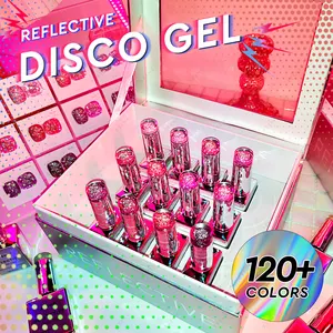 JTING Latest Arrival 12colors reflective disco gel polish collection Laser unique 12pcs set box diamond glitter gel nail polish