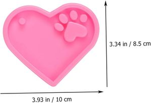 3D Handmade Silicone Dog Paw and Heart Shape Gypsum DIY Molds for Soap Candle Crafting Innovate Your Own Make Craft - Product Image 2