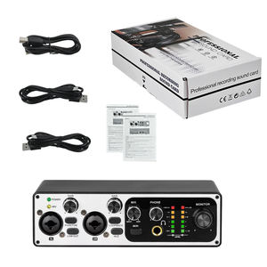 Interfaz de Audio de tarjeta de sonido para grabación de música por ordenador Resolución de 24 bits/192kHz Soporte 48V Phantom Power Streaming Podcasting - Product Image 5