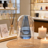 Bouteille en verre double paroi de forme spéciale pour diffuseur à bâtonnets, flacon vide pour huile parfumée, parfum d'ambiance intérieur