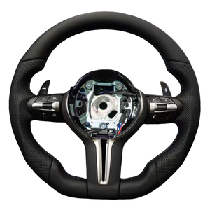 Volante con Controles de Palanca para BMW M3 M4 M5 M6 F06 F10 F15 F16 F20 F30 F31 F32 F33 F34 F36, Volante Redondo de Cuero - Product Image 1