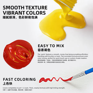 Juego de Pinturas Artísticas Xin Bowen, 10 Tipos, 6 Colores, Pinturas Acrílicas Fluorescentes No Tóxicas e Inofensivas de Grado Profesional <span class=keywords><strong>para</strong></span> <span class=keywords><strong>Tela</strong></span> y Vidrio - Product Image 4