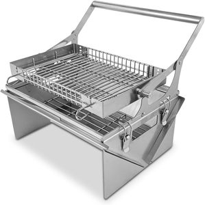 Parrilla Giratoria de Carbón para Barbacoa, para Campismo y Picnic al Aire Libre, 360 Grados °   Parrilla Giratoria de Acero Inoxidable para Barbacoa - Product Image 1