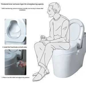 Dispositif <span class=keywords><strong>de</strong></span> rehaussement <span class=keywords><strong>de</strong></span> toilette pour femmes enceintes âgées handicapées-<span class=keywords><strong>Chaise</strong></span> d'aisance surélevée et coussin <span class=keywords><strong>de</strong></span> siège d'appoint pour <span class=keywords><strong>Amazon</strong></span> - Product Image 4