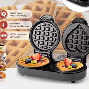 New Waffle Maker Double Head Small Multi-function Sandwich Maker Cake Maker Breakfast Machine Electric Cake Pan