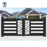 Porte extérieure Prima en aluminium robuste avec barreaux en fer et verre, à persiennes horizontales, moderne, résistante à la rouille et aux UV, pour balcon