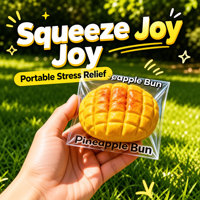 Jouet Squishy en TPR en forme de pain ananas, à remontée lente, anti-stress, à presser, pour enfants et adultes