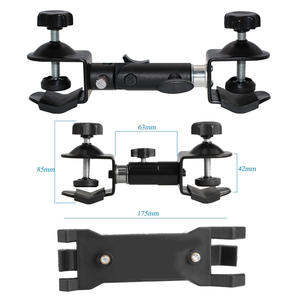 Abrazadera de paraguas doble en U tipo C de metal giratoria para cubierta de lluvia, clip para equipo de fotografía para iluminación fotográfica - Product Image 3