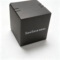 Boîte d'expédition pliable en carton ondulé personnalisée à fermeture auto-adhésive avec bandes de déchirement et fermeture éclair, service tout-en-un