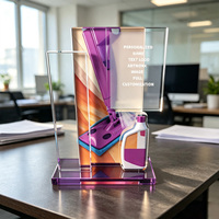 Neelpure 186672 – Trophée personnalisé multi-panneaux en cristal UV pour bourse, fourni directement par l'usine
