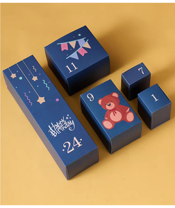 Boîte cadeau surprise de luxe haut de gamme en carton gaufré avec pelliculage brillant, boîte mystère de vacances pleine de surprises - Product Image 6