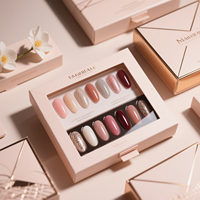 Magnifiques Boîtes Cadeaux en Papier à Fermeture Magnétique Luxe pour Ongles, Logo Personnalisé, Boîtes d'Emballage Magnétiques pour Faux Ongles Press-On et Ongles Artificiels