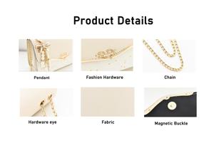 Borsa a Tracolla da Donna alla Moda, Borsa da Viaggio e da Sera, Portamonete per Cellulare con Ciondolo di Perle - Product Image 4