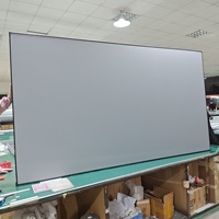 Écran de projecteur à cadre fixe en tissu à lunette étroite de 1cm, écran de projecteur à longue portée de 120 pouces à usage domestique