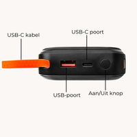 Écran LCD Câble intégré Type C Charge rapide PD22W Power Bank Banks Portable Power Banks 20000Mah