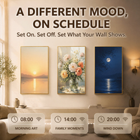 Cadre en bois large, écran numérique HD 1080P, écran d'art numérique intelligent, affichage électronique d'images NFT, cadre photo numérique décoratif de grande taille