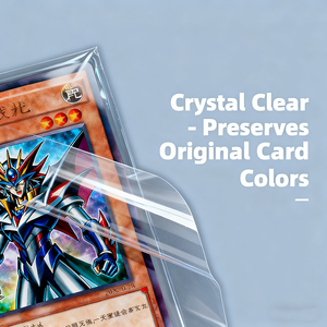 Protège-cartes en plastique transparent sans fermeture, écologiques, pour cartes de sport et Pokémon à collectionner, épaisseur 0,1 mm, taille 3 pouces - Product Image 3