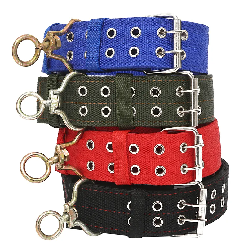Custom size pet collar 2 Rows Belt Strap Adjustable nylon woven tactical dog collar durable big large dog pet collar