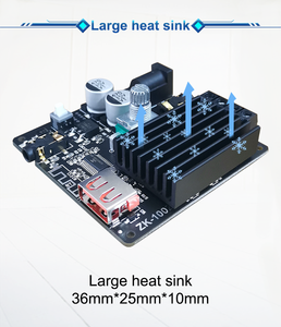 Placa amplificadora de Audio inalámbrica para cine en casa, Amplificador estéreo de potencia de 100W + 100W, 5,0, AUX, USB, <span class=keywords><strong>ZK</strong></span>-<span class=keywords><strong>1002M</strong></span> - Product Image 5