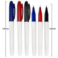 Stylo marqueur de tableau blanc effaçable à sec à base d'eau à pointe extra fine de 0.5mm pour le bureau et la réunion