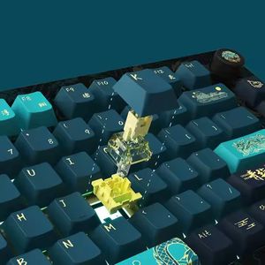 <span class=keywords><strong>Akko</strong></span> MOD007V3 HE Year of Dragon RGB retroiluminado 75% Teclado mecánico Crema Amarillo Interruptor magnético Teclados de juegos de computadora con cable - Product Image 2