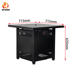 Mesa <span class=keywords><strong>de</strong></span> Fogata Cuadrada para Exteriores, Moderna, <span class=keywords><strong>de</strong></span> Acero, con Vidrio <span class=keywords><strong>de</strong></span> Seguridad, Alimentada con Propano, para Patio, Restaurante, Camping, Bar - Product Image 3