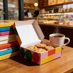 OEM ODM Custom Biodegradable Cardboard <strong>Boxes</strong> with Logo <strong>Cookie</strong> Box Packaging Cup Cake Pastry Food Mailing Gift Paper <strong>Boxes</strong> - Product Image 2