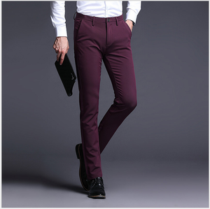 Pantaloni da Completo da Uomo, Blazer, Pantaloni Eleganti Slim Fit Elasticizzati, Casual, Formali, da Cerimonia, Business, Festa, Pantaloni <span class=keywords><strong>Cargo</strong></span> Maschili Elasticizzati - Product Image 3