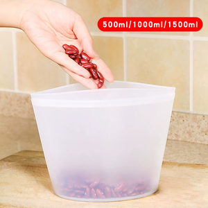 Bolsa Reutilizable de Silicona Plegable a Prueba de Fugas para Almacenamiento y Empaque de Alimentos - Product Image 3