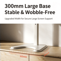 Support d'écran unique, support de moniteur de bureau, bras de moniteur de bureau pour écran jusqu'à 14-32 pouces, hauteur réglable 266 mm