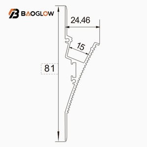 2025 New Innovations Stair Handrail Handle Free Drawers Aluminum Led Aluminum Profile Led Strip Channel Customizable - Product Image 3