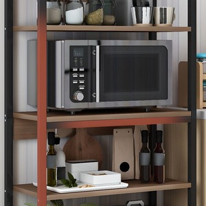 Moderno Standard 5-strato di stoccaggio cucina Hutch armadio legno panettiere cremagliera durevole telaio in metallo con mobili da cucina salvaspazio - Product Image 4
