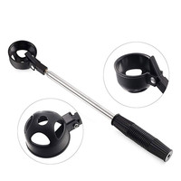 Récupérateur de balles de golf portable très demandé, accessoires de golf durables, télescopique 80 pouces en acier et alliage d'aluminium, noir