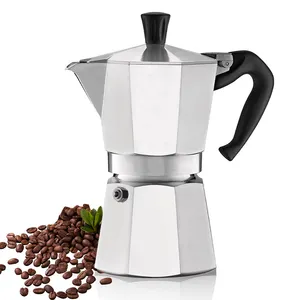 High Quality Stovetop Espresso Maker Italian Electric Customize Aluminium Mocha 1/2/3/6/9/12 Cups Pot Moka Coffee Maker