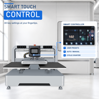 Presse à chaud électrique automatique double station multi-tension avec contrôle LCD, nouvelle imprimante à plat 110V/220V/380V pour vêtements