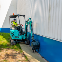 Mini-excavatrice certifiée CE, petite pelle sur chenilles, marque coréenne SWE18UF, 1,88 tonne, godet de 0,04 m³ pour la construction