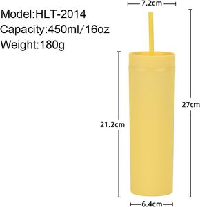 Taza de Viaje Reutilizable de 16oz con Logotipo Personalizado, Doble Pared, para Café, Agua, Fiestas, Regalos, Libre de BPA, con Tapa y Pajita, para <span class=keywords><strong>el</strong></span> Hogar y Viajes - Product Image 2
